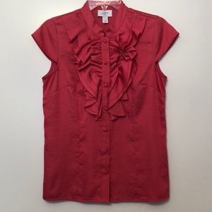 Loft Coral Ruffled Blouse Size MP